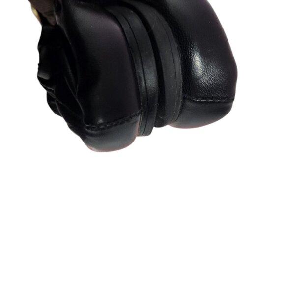 Tory Burch Black and Gold Flats with Iconic Logo - Picture 6 of 11